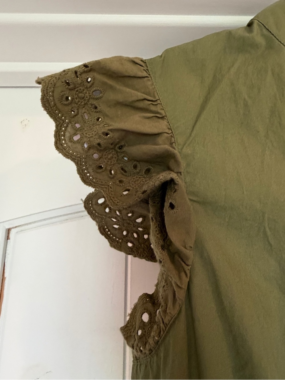 Who What Wear Olive Sleeveless Button-Front Maxi Dress - Picture 4 of 6